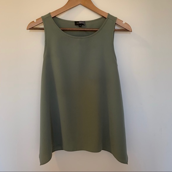 LIMITED Army Green Flowy Flare Sleeveless Tank Top - Picture 2 of 7